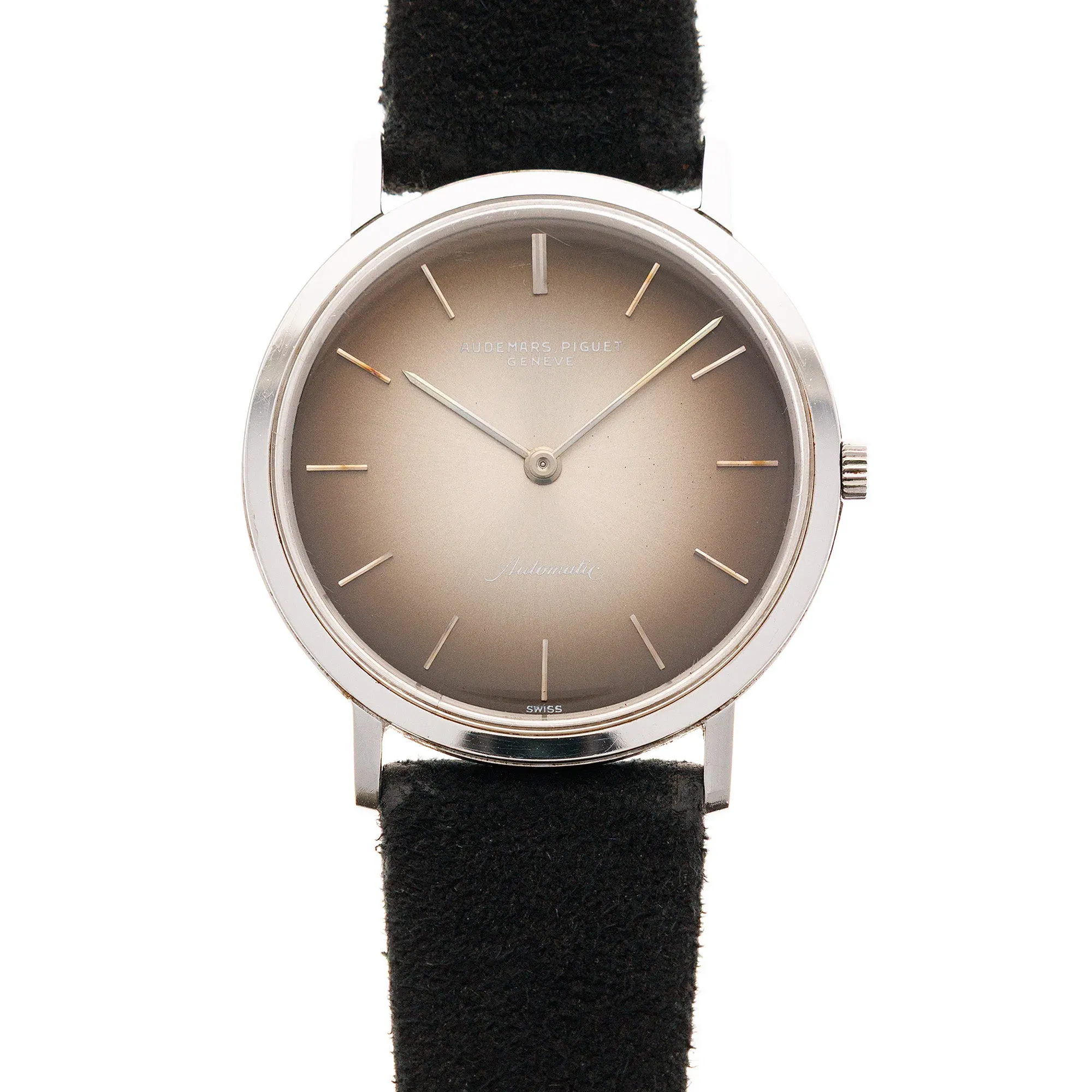 Audemars Piguet Steel Automatic Watch with Smoked Vignette Dial