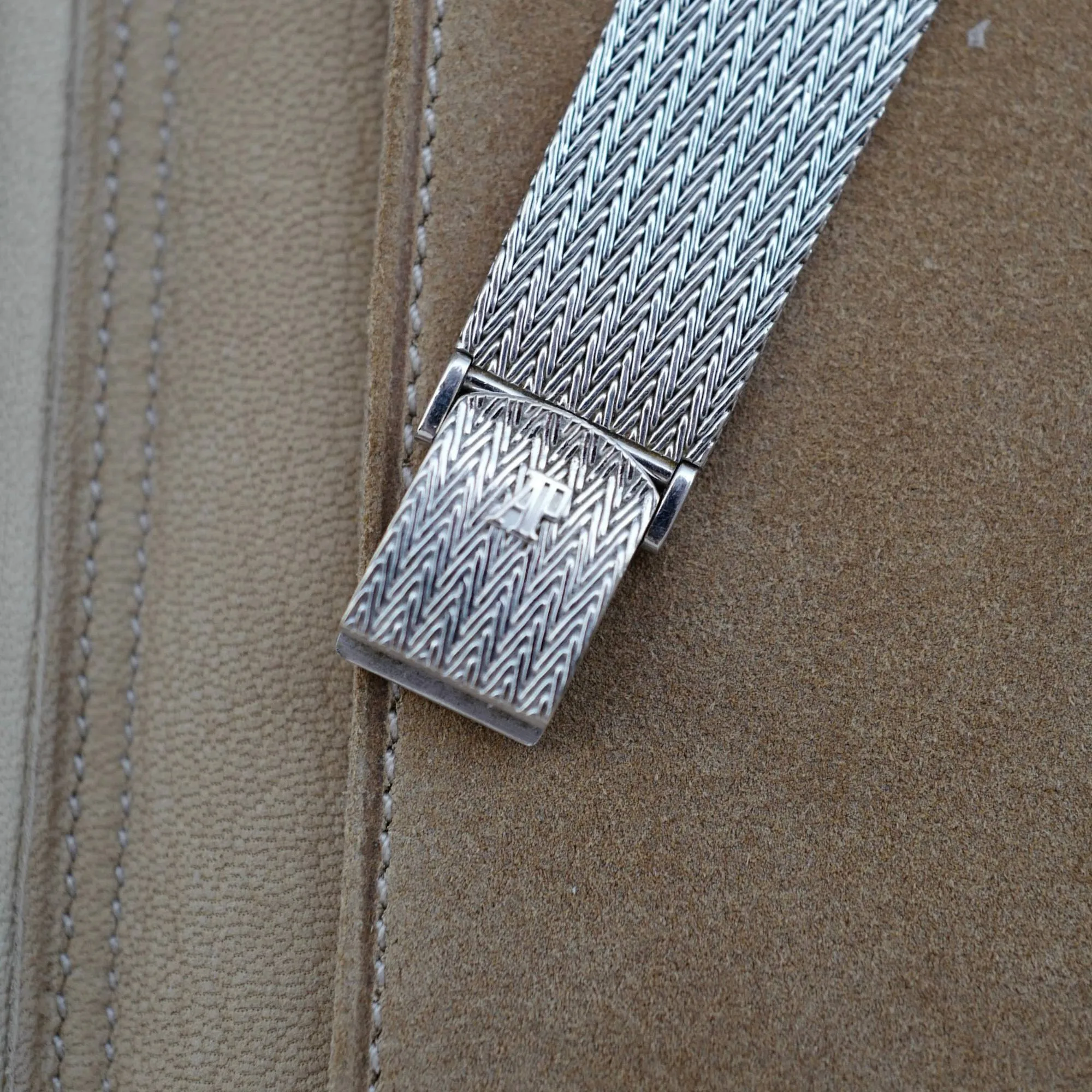 Audemars Piguet White Gold Octagonal Watch with Pave and Onyx Dial