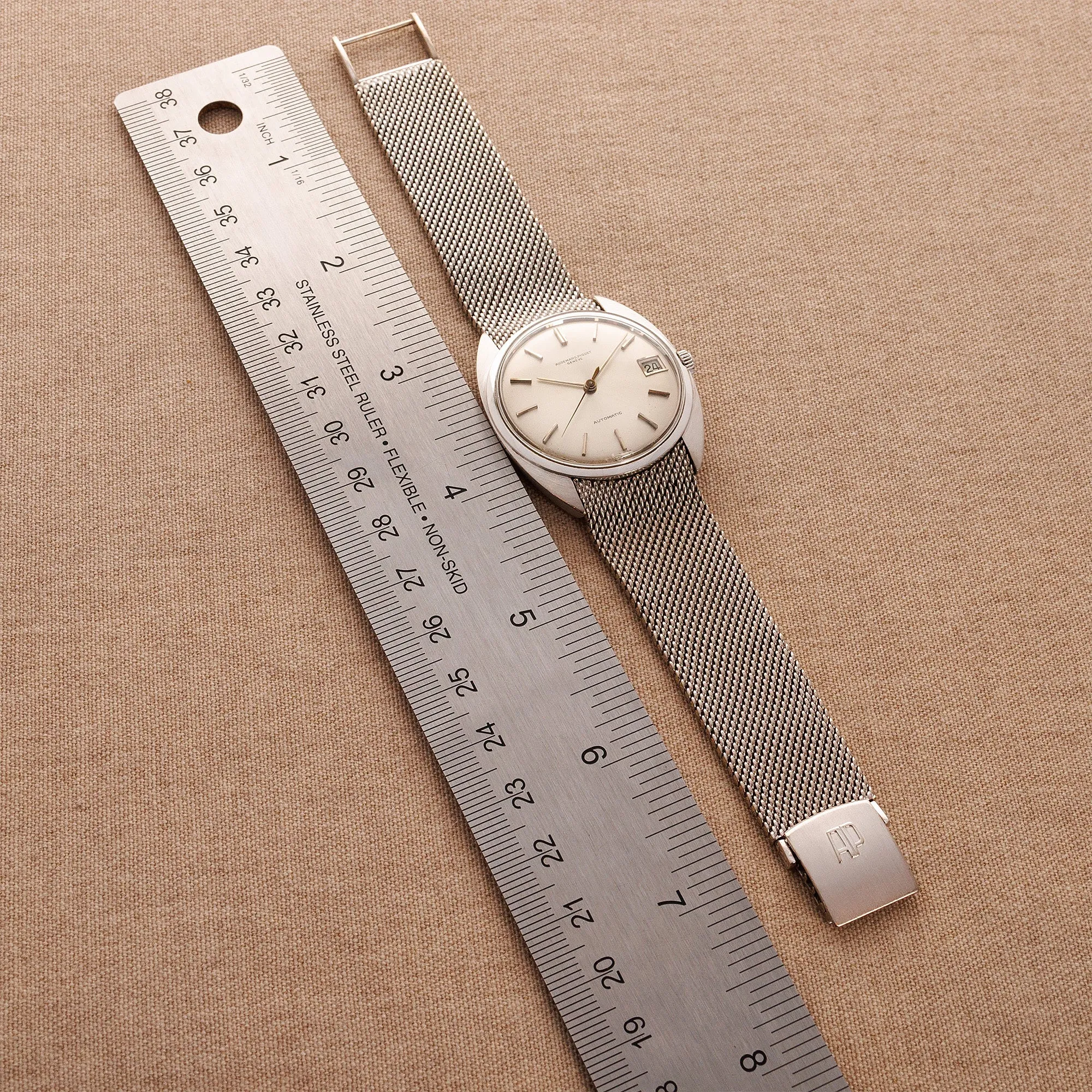 Audemars Piguet White Gold Tonneau Watch Ref. 5205