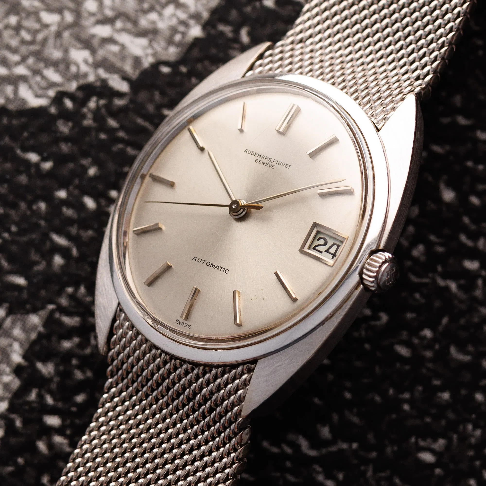 Audemars Piguet White Gold Tonneau Watch Ref. 5205