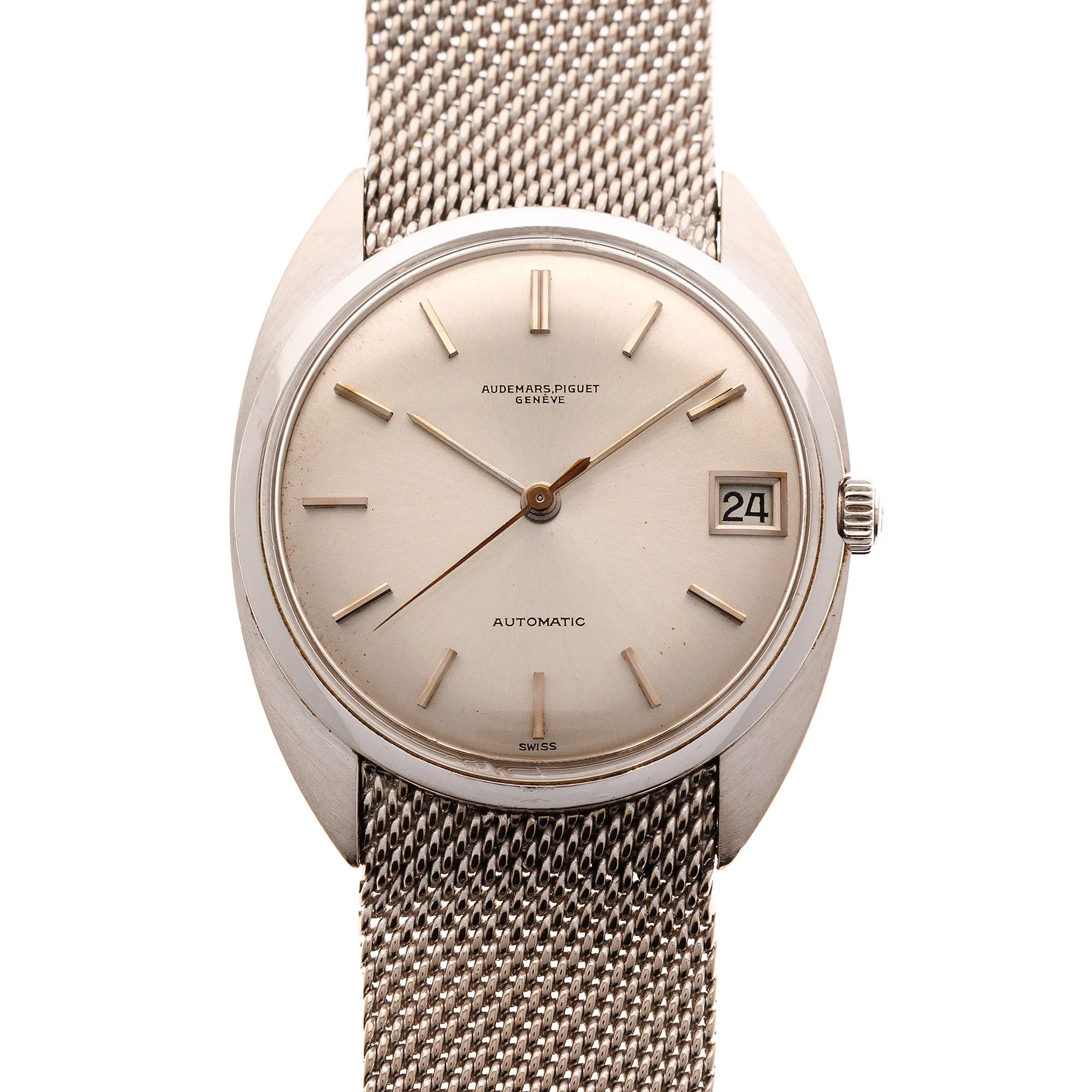 Audemars Piguet White Gold Tonneau Watch Ref. 5205
