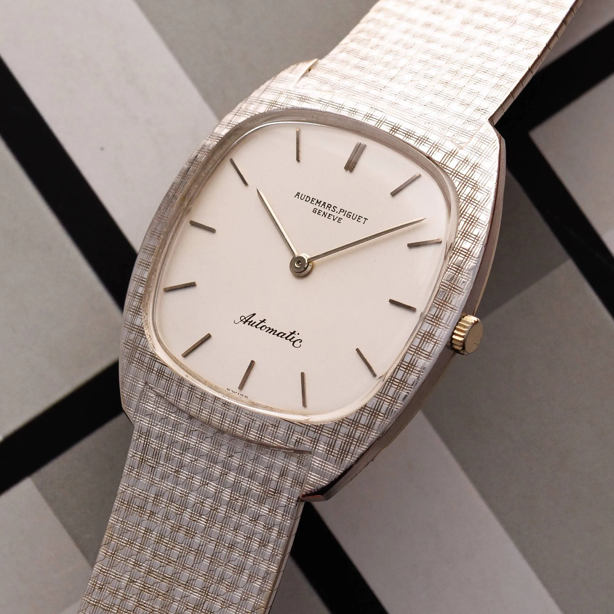 Audemars Piguet White Gold Watch On Bracelet