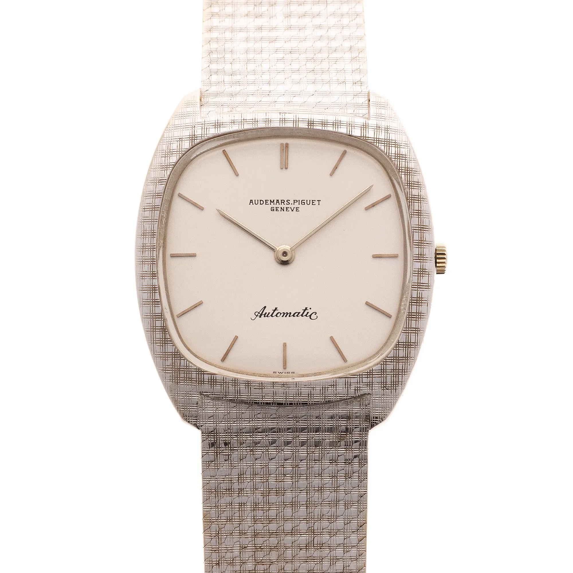 Audemars Piguet White Gold Watch On Bracelet