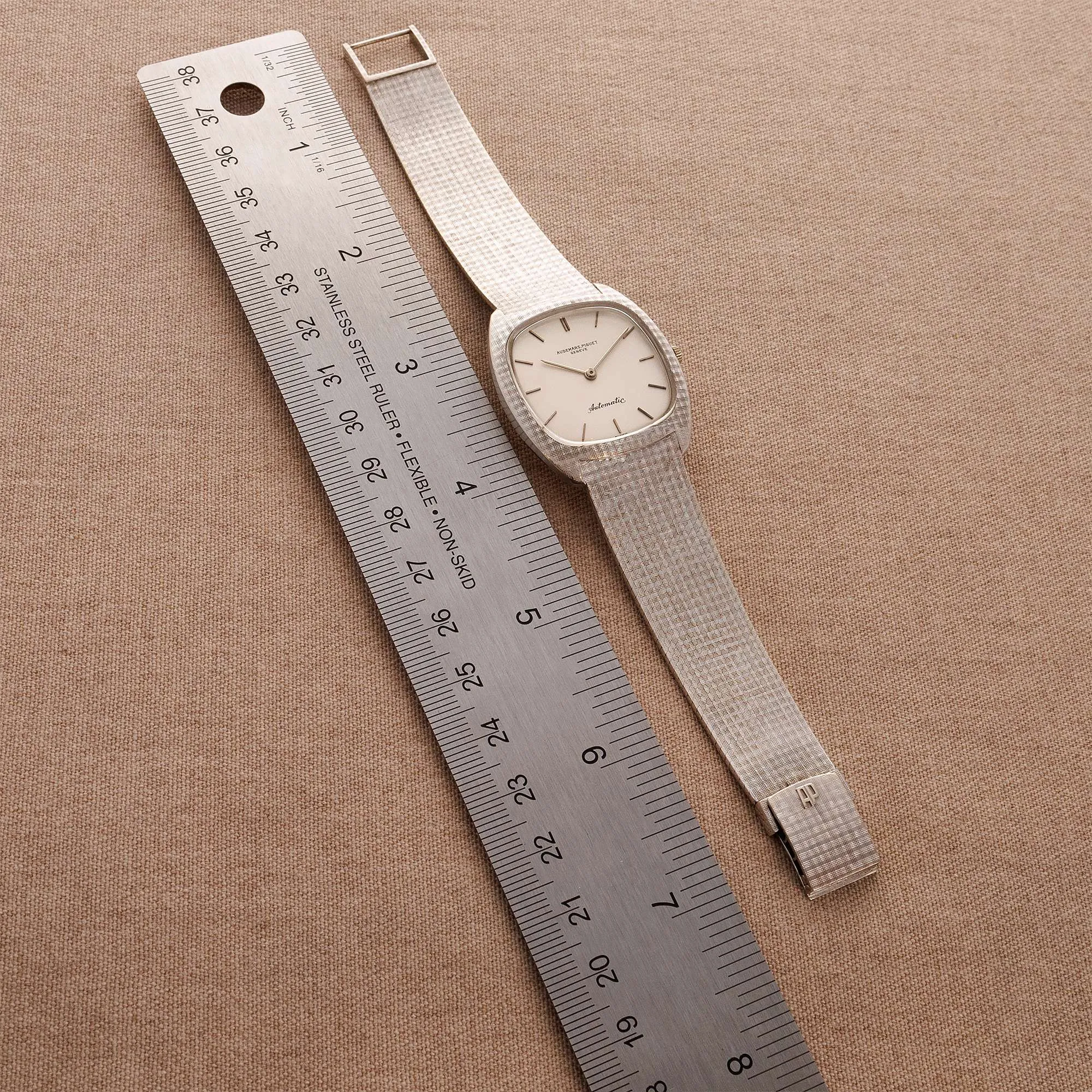 Audemars Piguet White Gold Watch On Bracelet