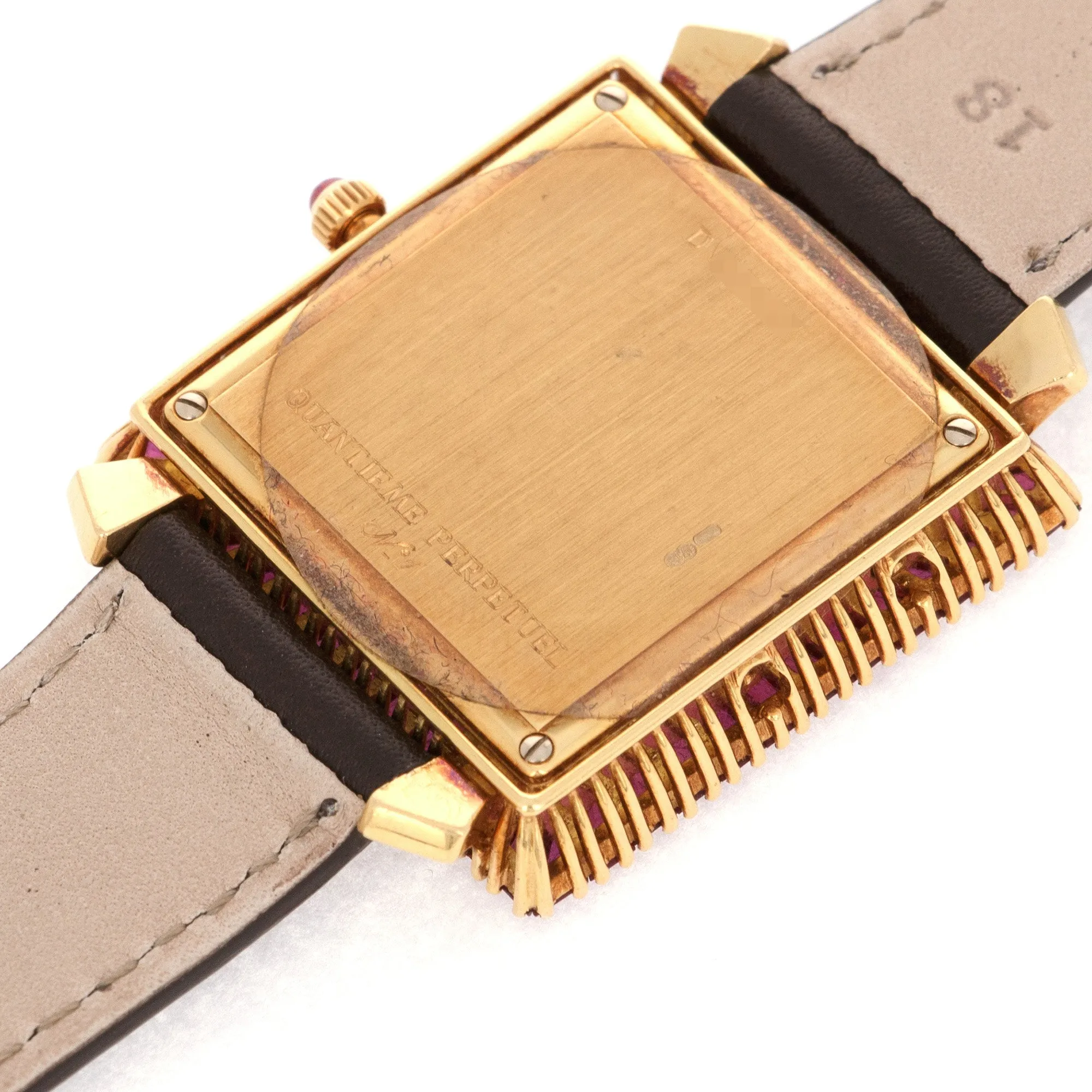 Audemars Piguet Yellow Gold Perpetual Calendar Ruby and Diamond Watch, Likely Piece Unique