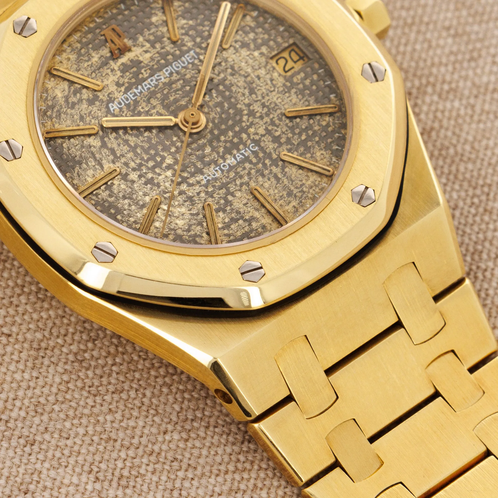 Audemars Piguet Yellow Gold Royal Oak Watch Ref. 4100 with Tropical Dial