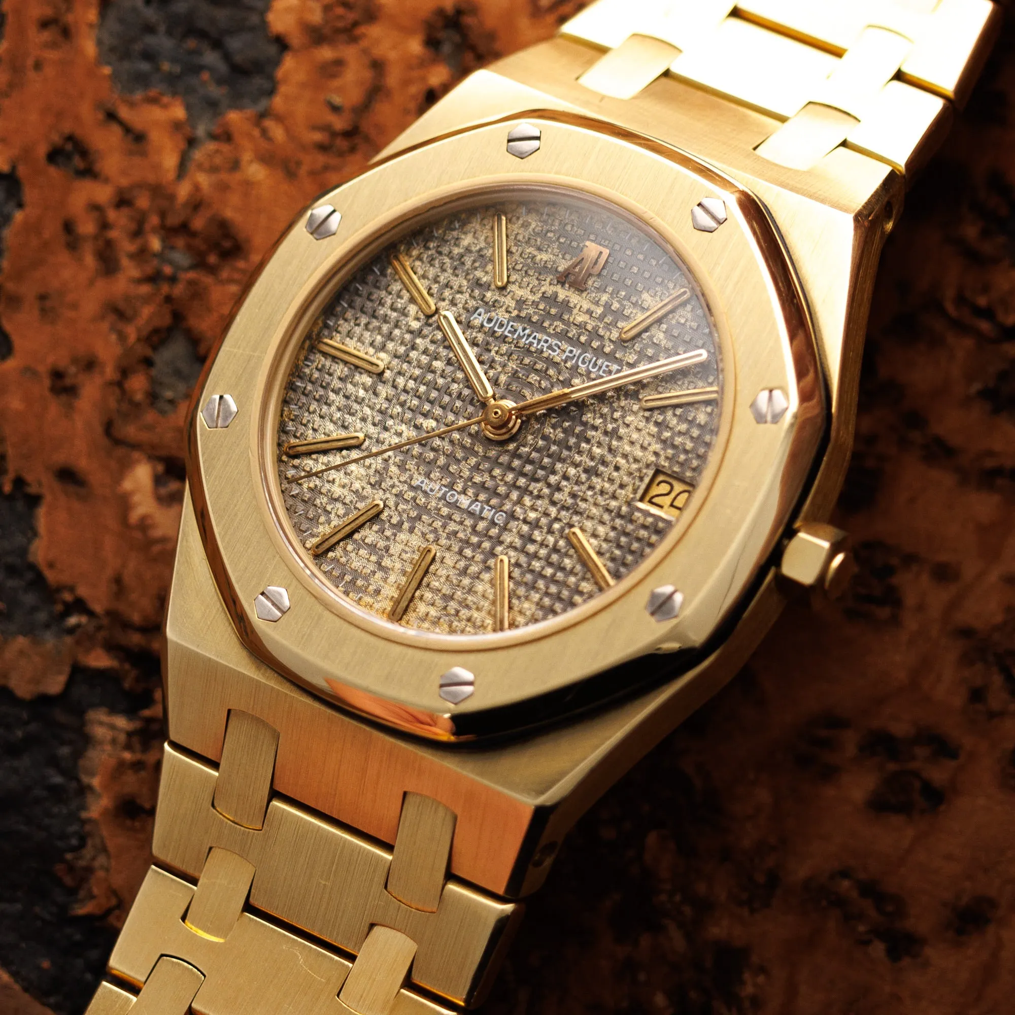 Audemars Piguet Yellow Gold Royal Oak Watch Ref. 4100 with Tropical Dial
