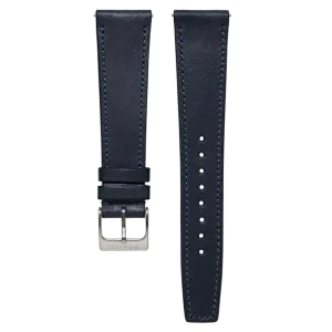 Baltic Stitched Strap - Navy Blue Calf Skin