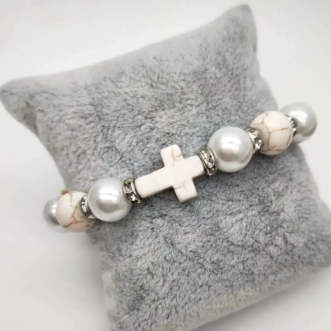 Beaded Cross Bracelet