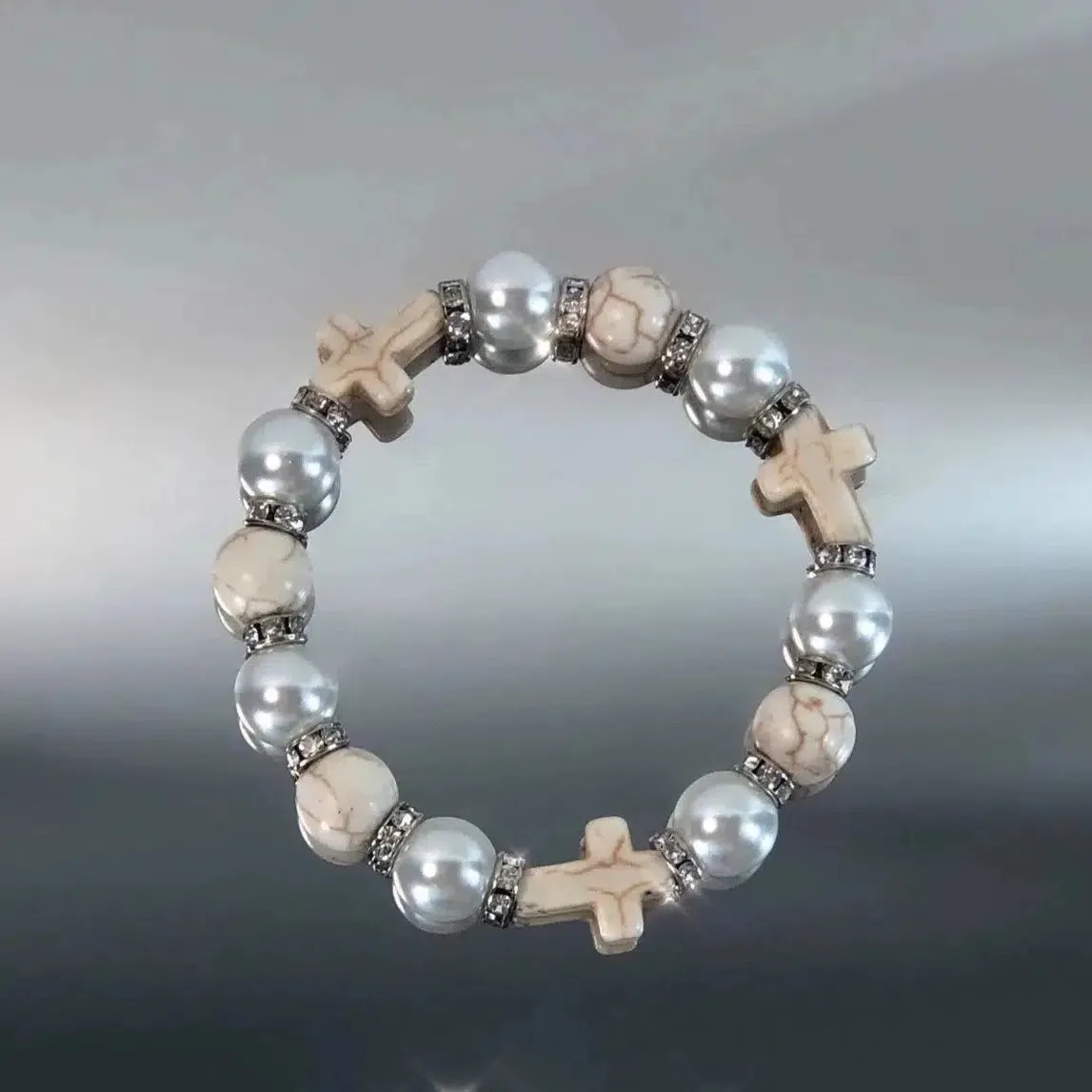 Beaded Cross Bracelet