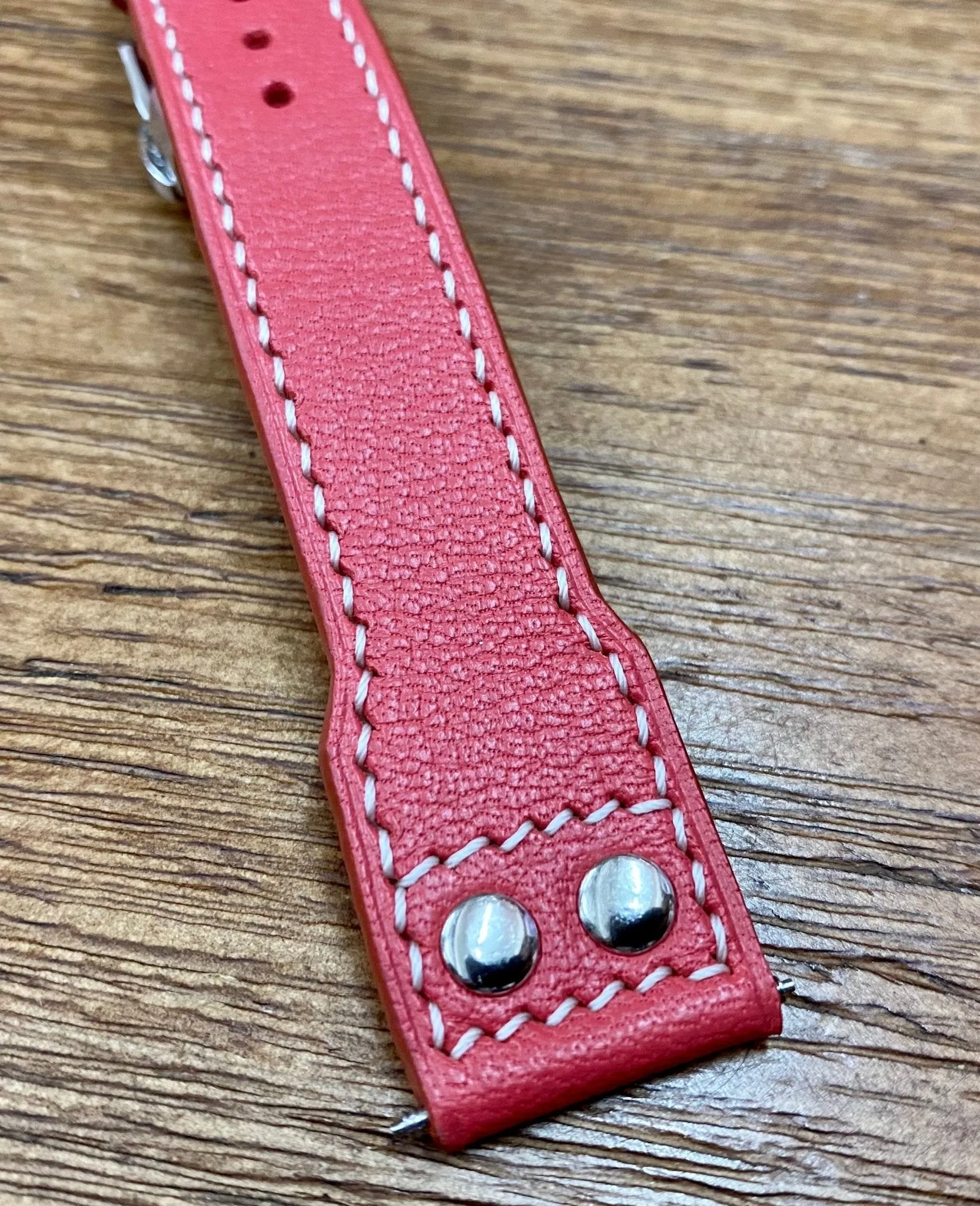 Big Pilot Watch Strap in 22mm, Red Genuine Leather Watch Straps 20mm, Pilot Band with Deployant Clasp Buckle, Handmade Christmas Gift Ideas for Aviator Watches