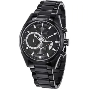 Black Stainless Steel with Black Dial Chronos Watch  For Men - Heloisa 76120297
