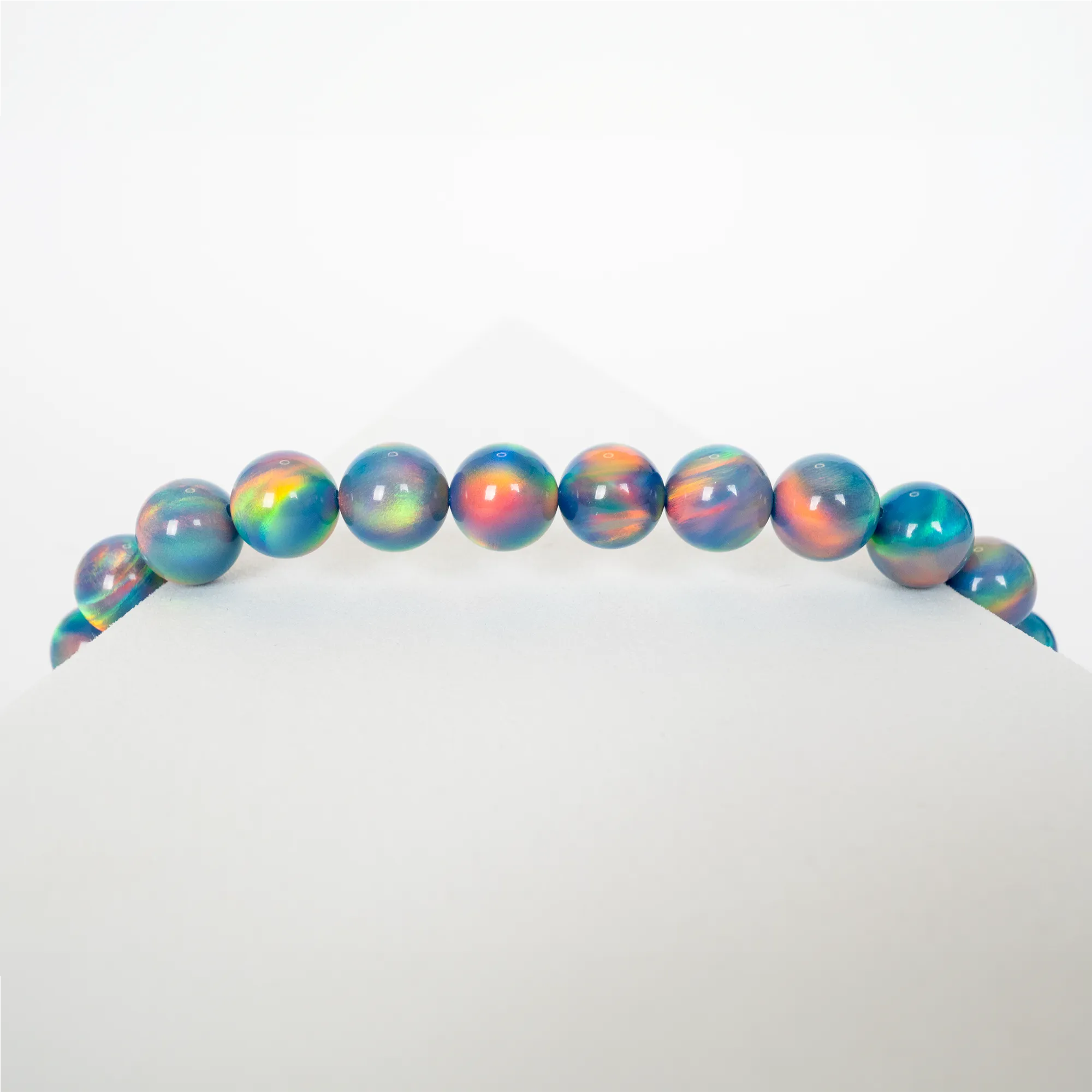 Blue Haze Opalescence Beaded Bracelet