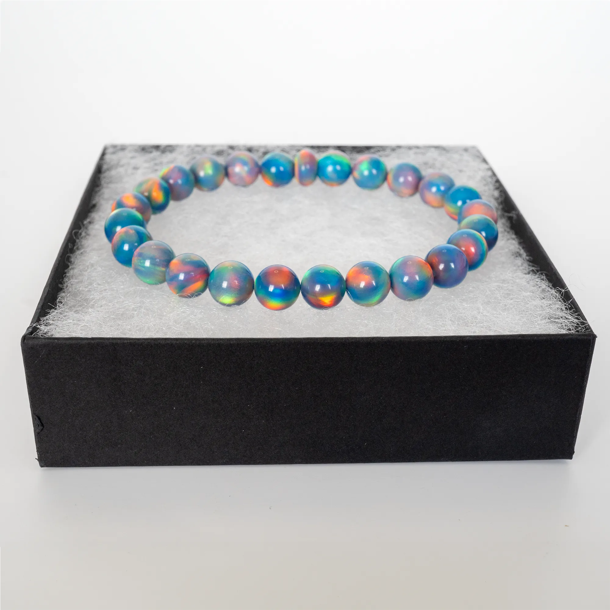 Blue Haze Opalescence Beaded Bracelet