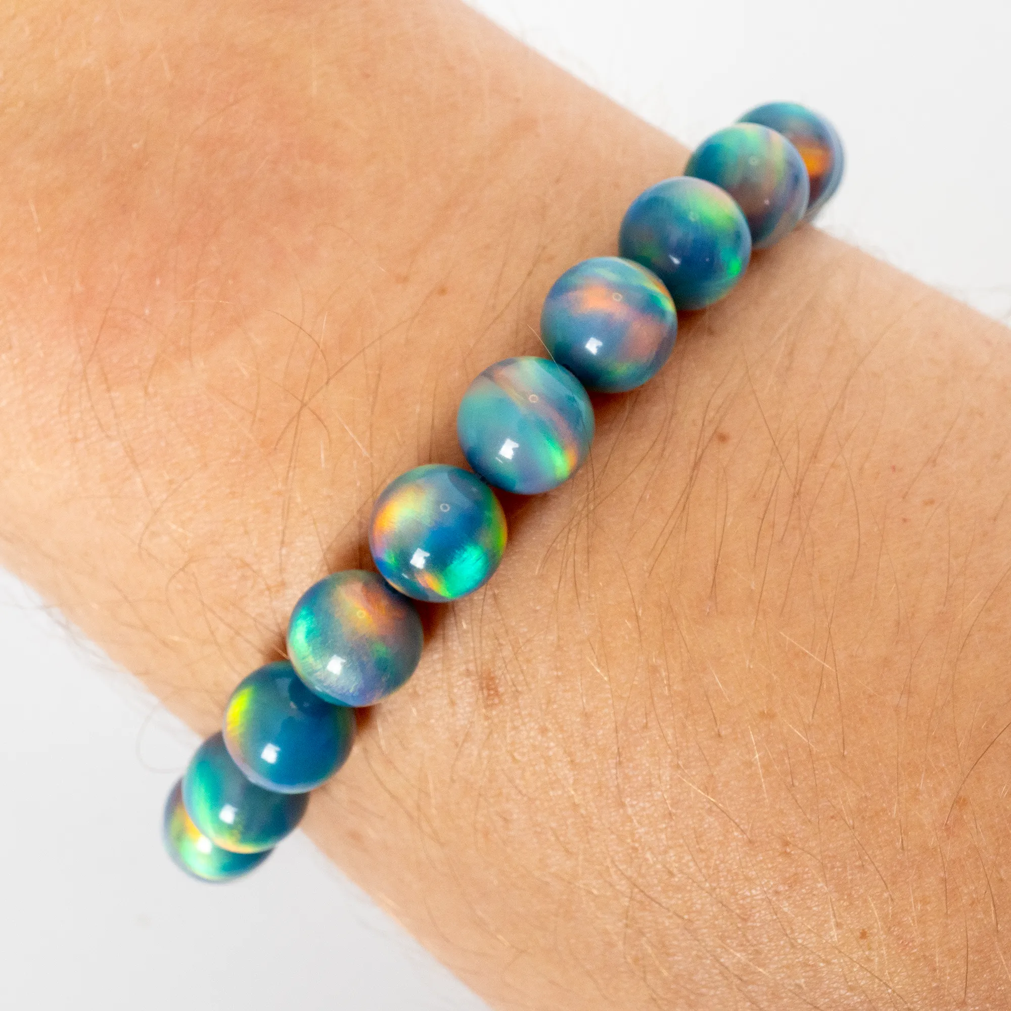 Blue Haze Opalescence Beaded Bracelet