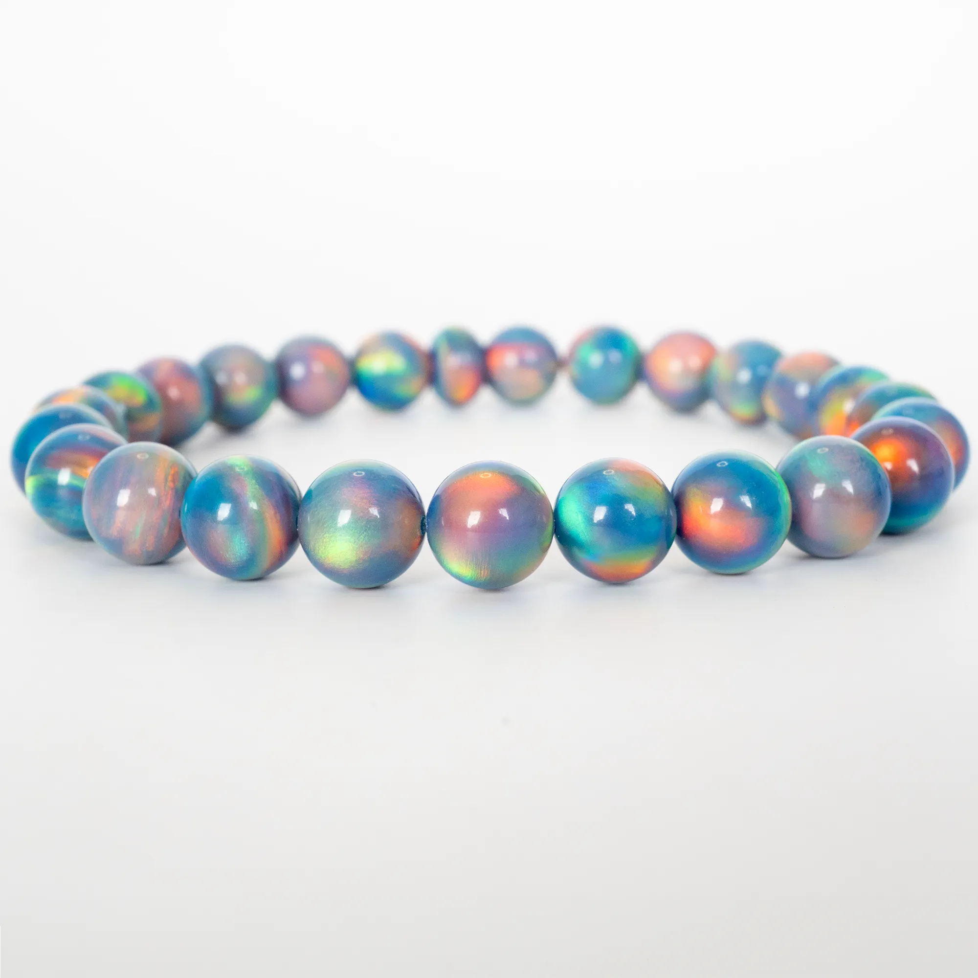 Blue Haze Opalescence Beaded Bracelet