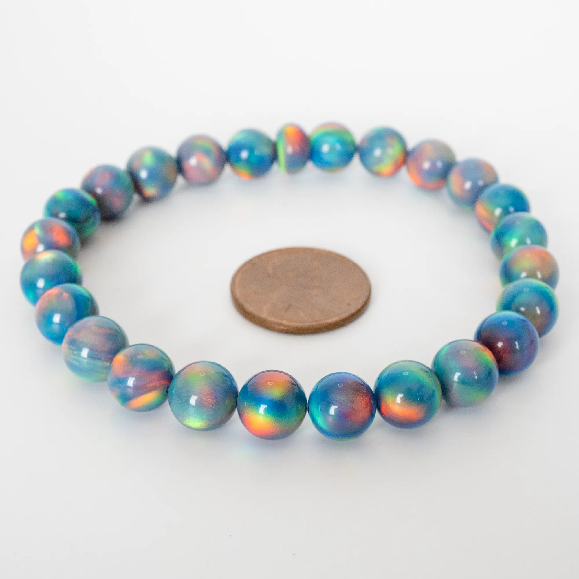 Blue Haze Opalescence Beaded Bracelet