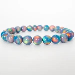 Blue Haze Opalescence Beaded Bracelet
