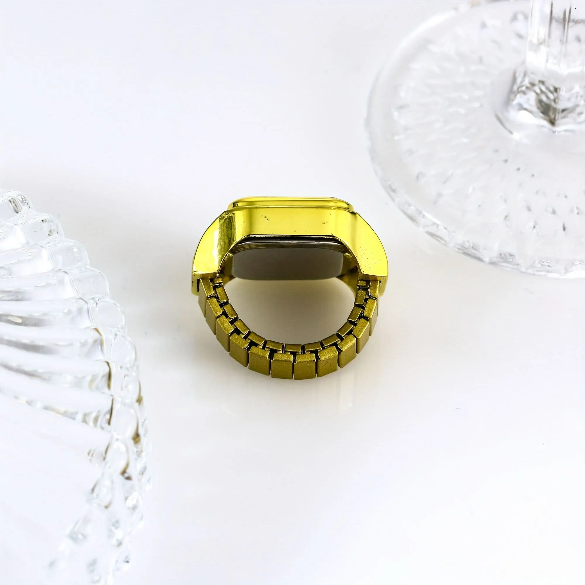 Boho Quartz Ring Watch Set for Couples – Alloy Case, Creative Finger Watches