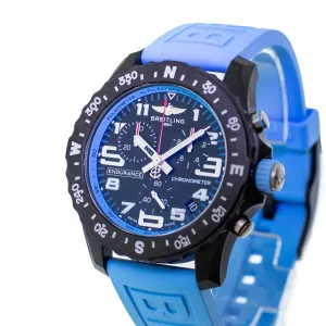 Breitling Endurance Pro 44mm Breitlight® Black Arabic Dial Black and Light Blue Bezel X82310