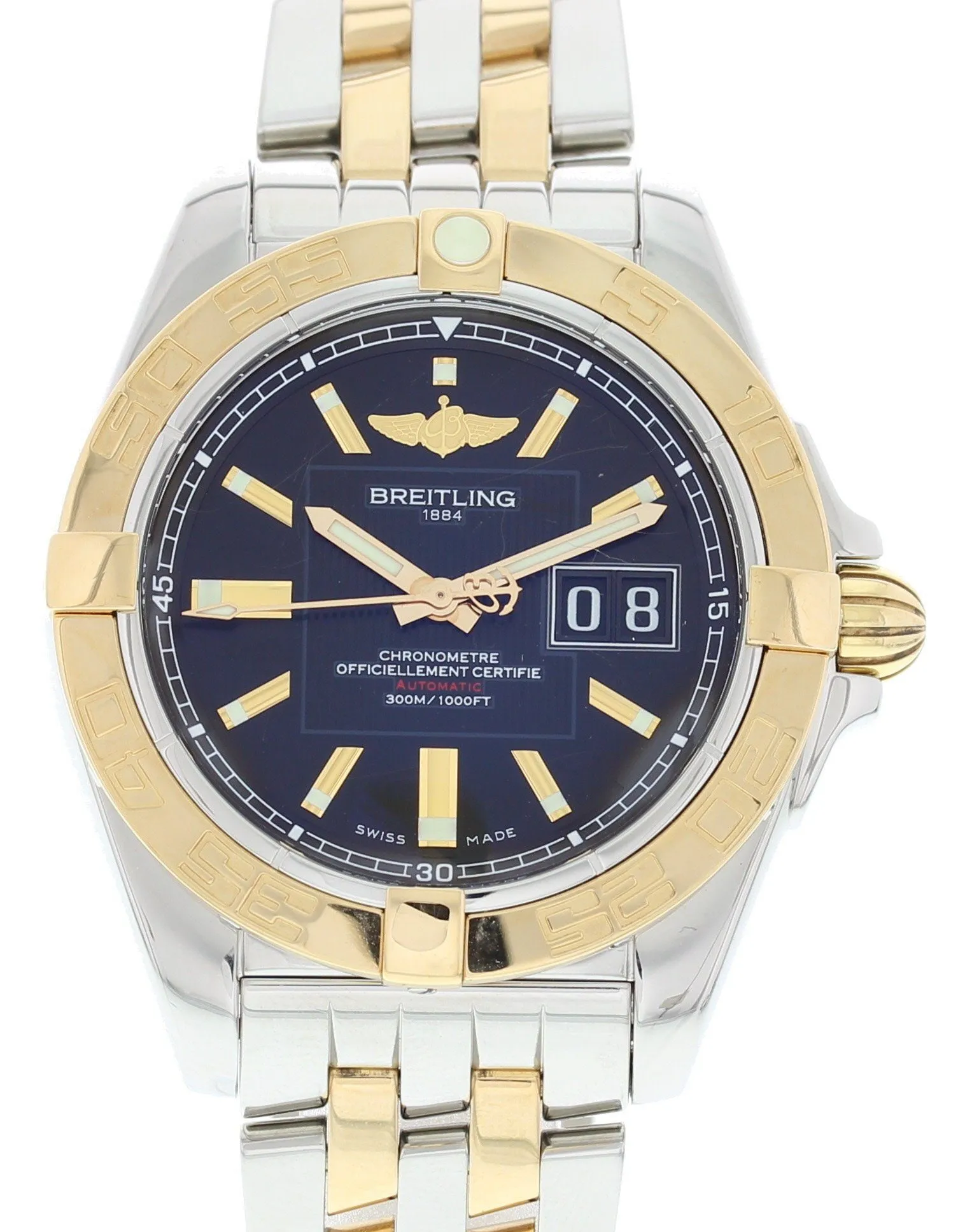Breitling Galactic 41 18K YG/SS C49350