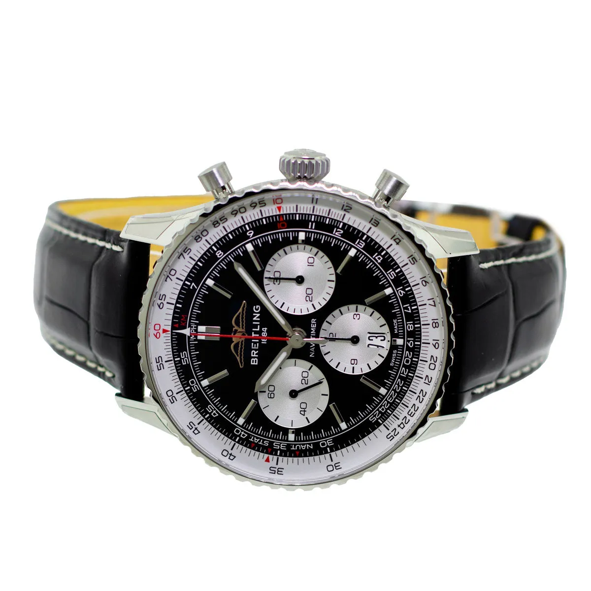 Breitling Navitimer B01 Chronograph 43mm Stainless Steel Black Index Dial AB0138211