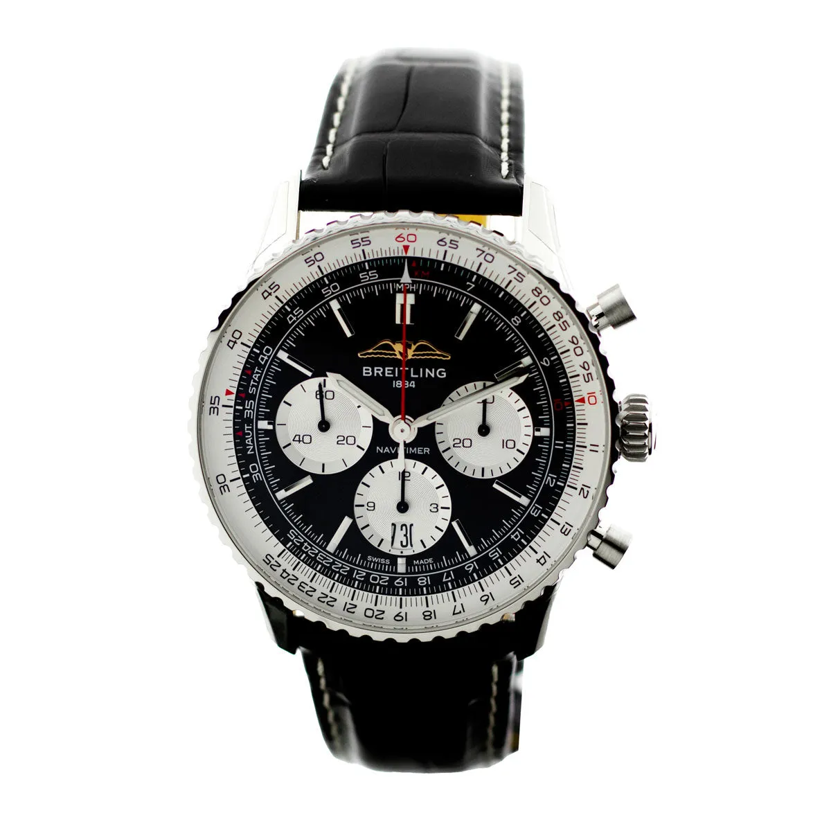 Breitling Navitimer B01 Chronograph 43mm Stainless Steel Black Index Dial AB0138211