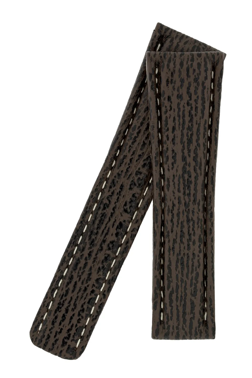 Breitling-Style Shark Deployment Watch Strap in BROWN