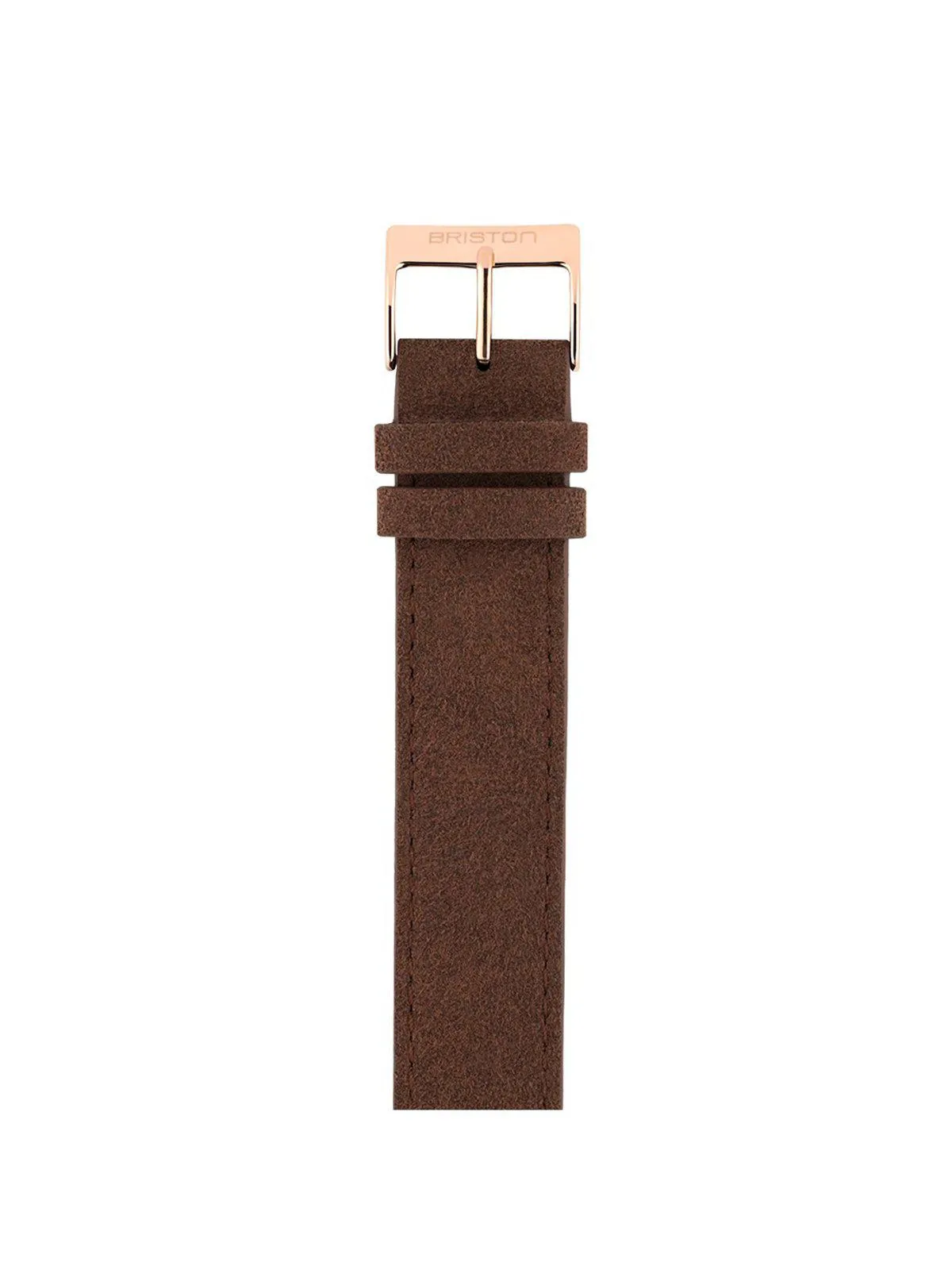 Briston Suede Strap Brown Rose Gold 18mm