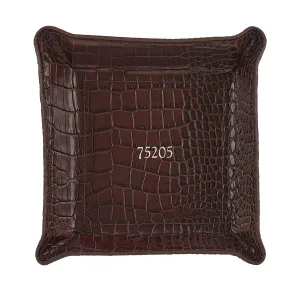 Brown Croc '75205' Medium Valet Tray