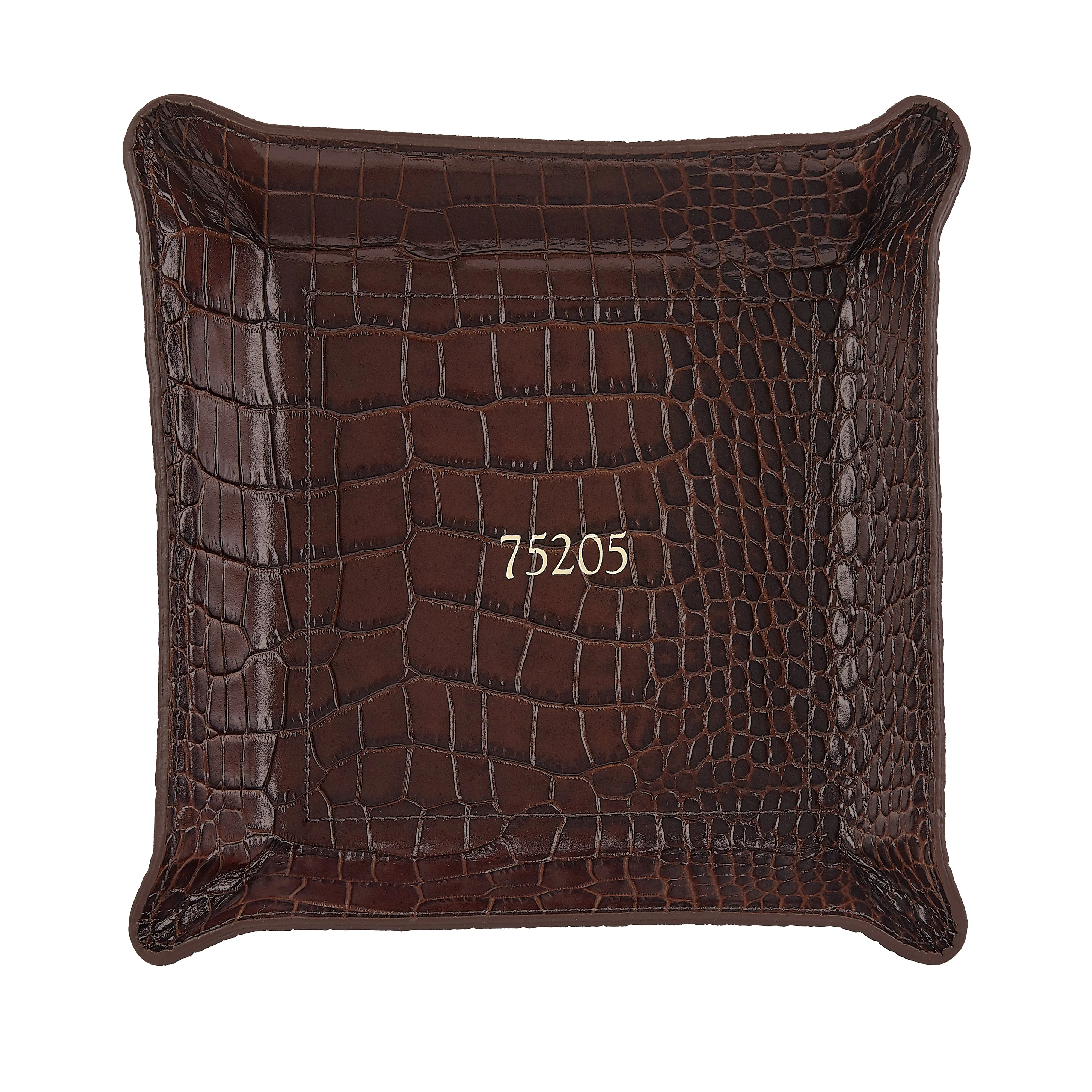 Brown Croc '75205' Medium Valet Tray