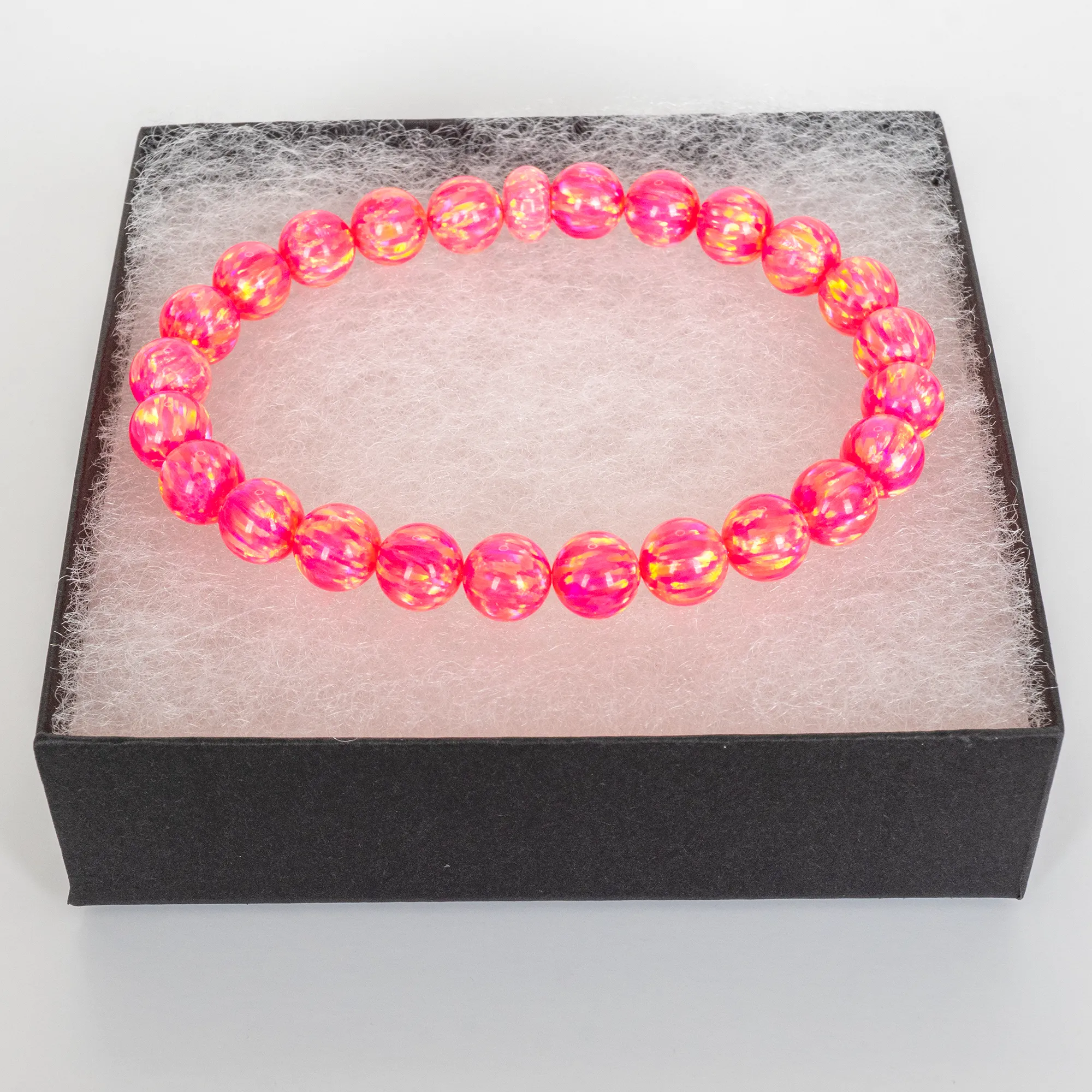 Bubblegum Opal Beaded Bracelet