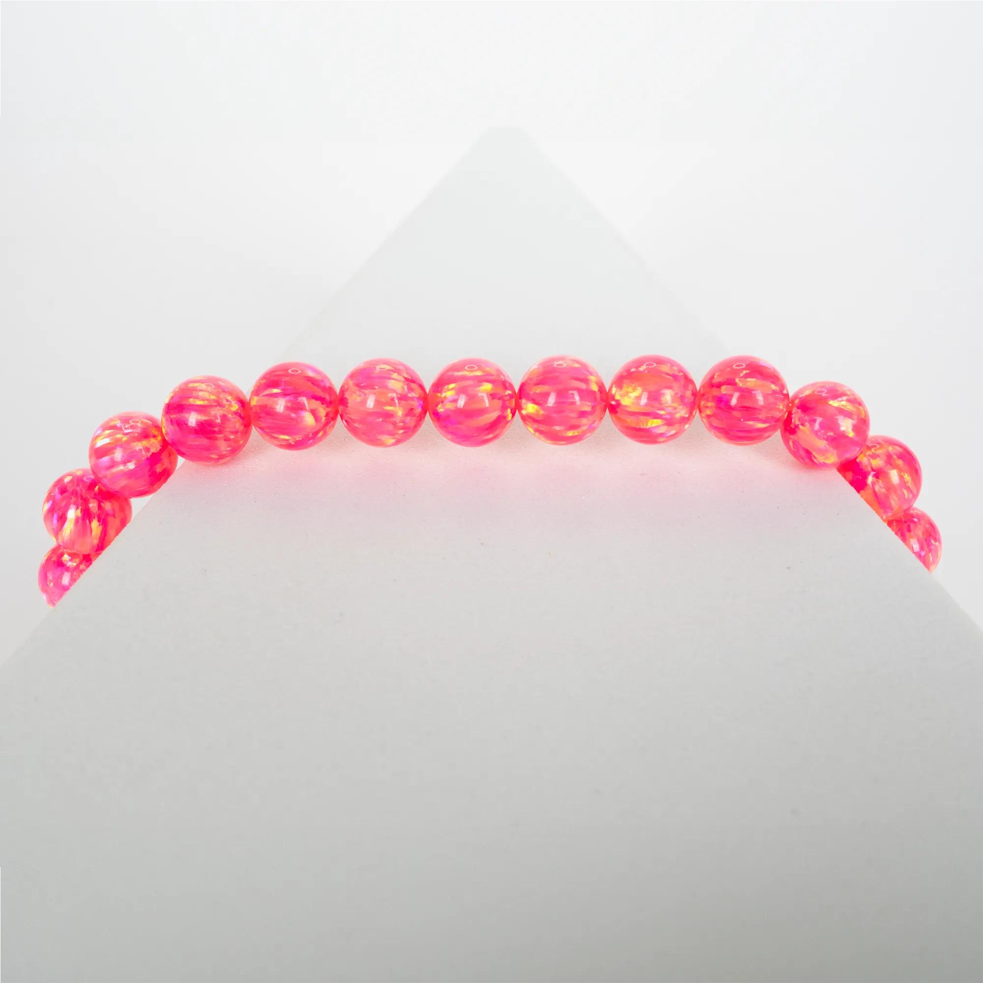 Bubblegum Opal Beaded Bracelet