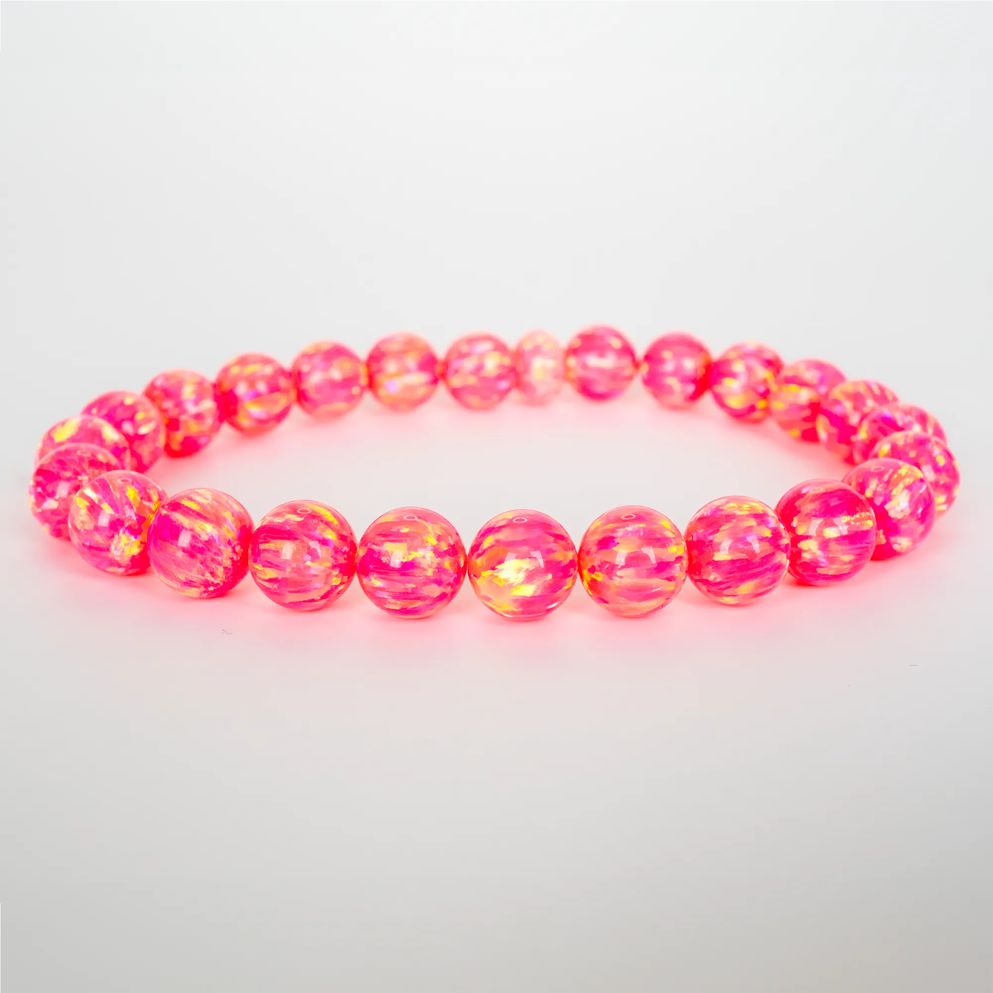 Bubblegum Opal Beaded Bracelet