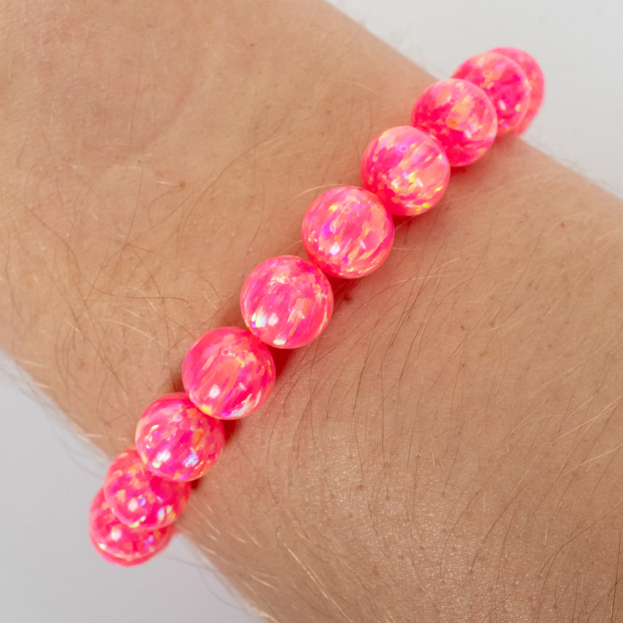 Bubblegum Opal Beaded Bracelet
