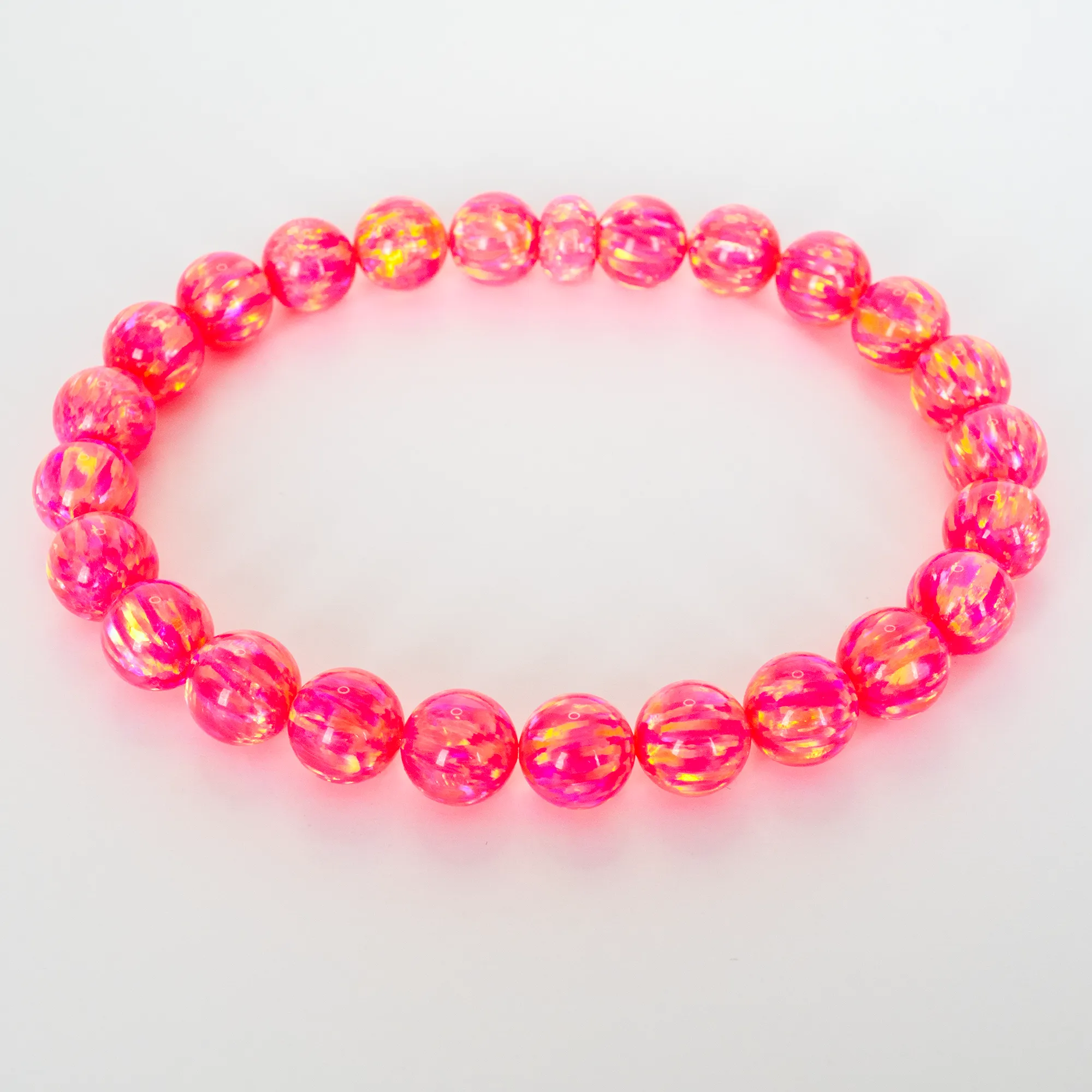 Bubblegum Opal Beaded Bracelet