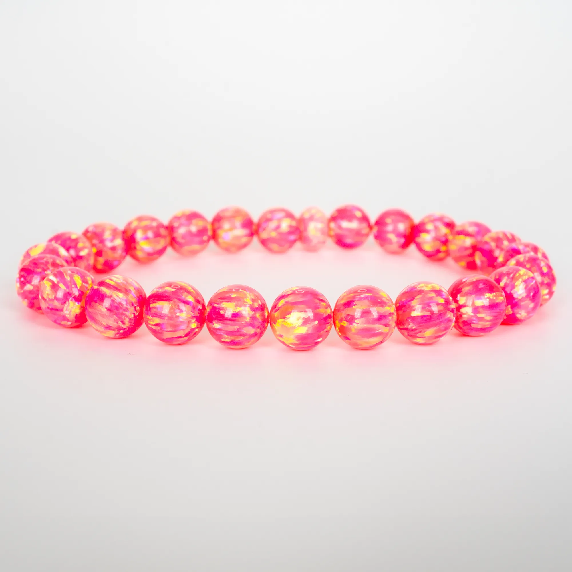 Bubblegum Opal Beaded Bracelet