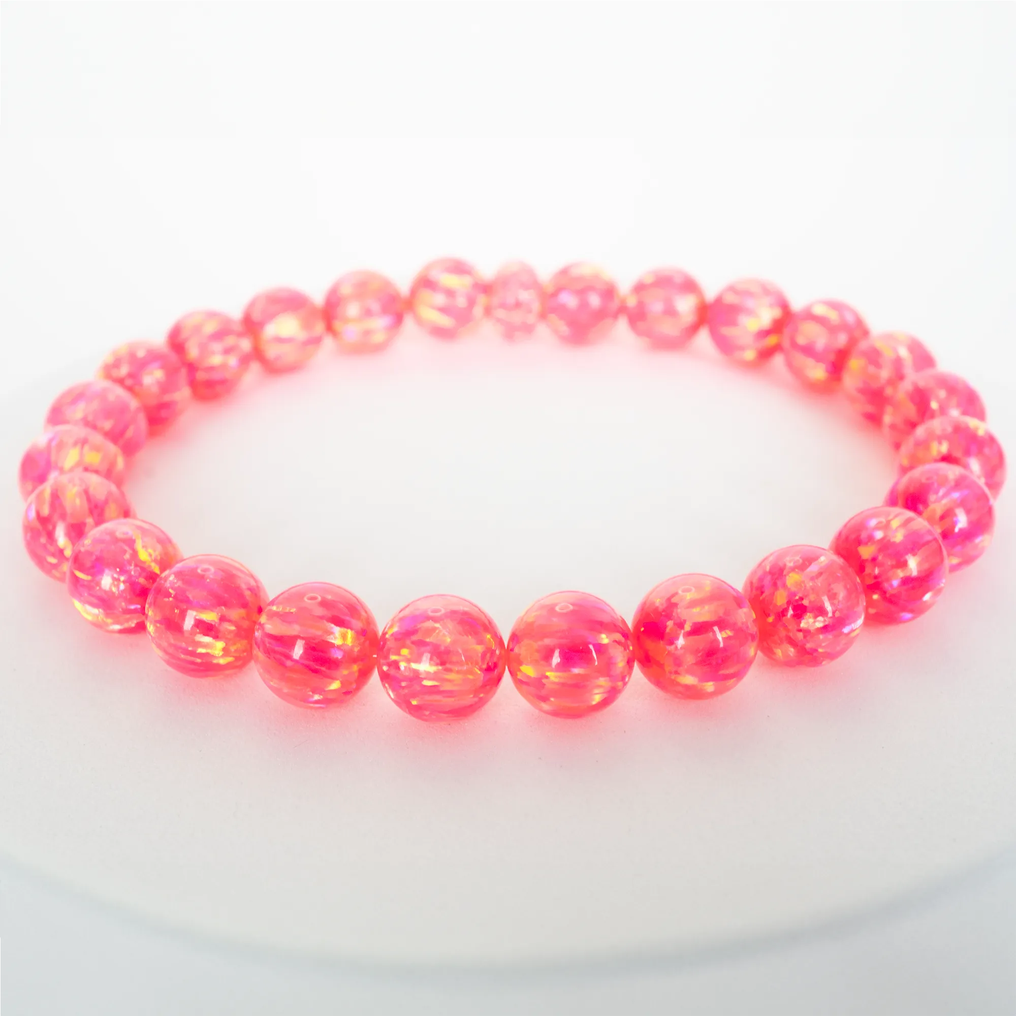 Bubblegum Opal Beaded Bracelet