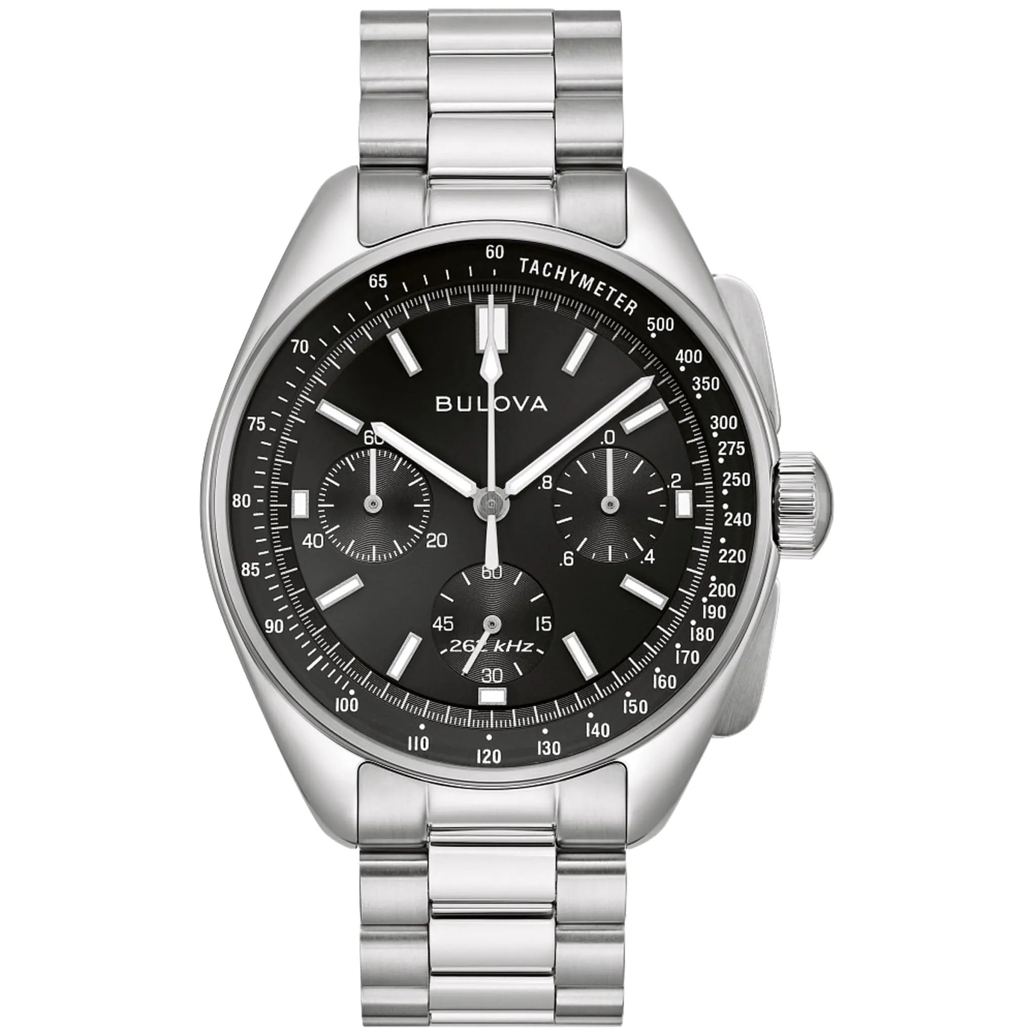 Bulova Lunar Pilot Archive Chronograph Quartz Black Dial Watch 96K111