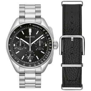 Bulova Lunar Pilot Archive Chronograph Quartz Black Dial Watch 96K111