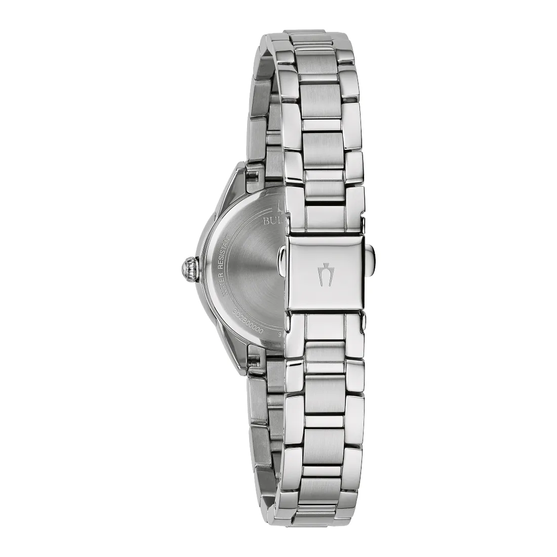 Bulova Sutton Ladies Stainless Steel Diamond and Pink Dial Watch