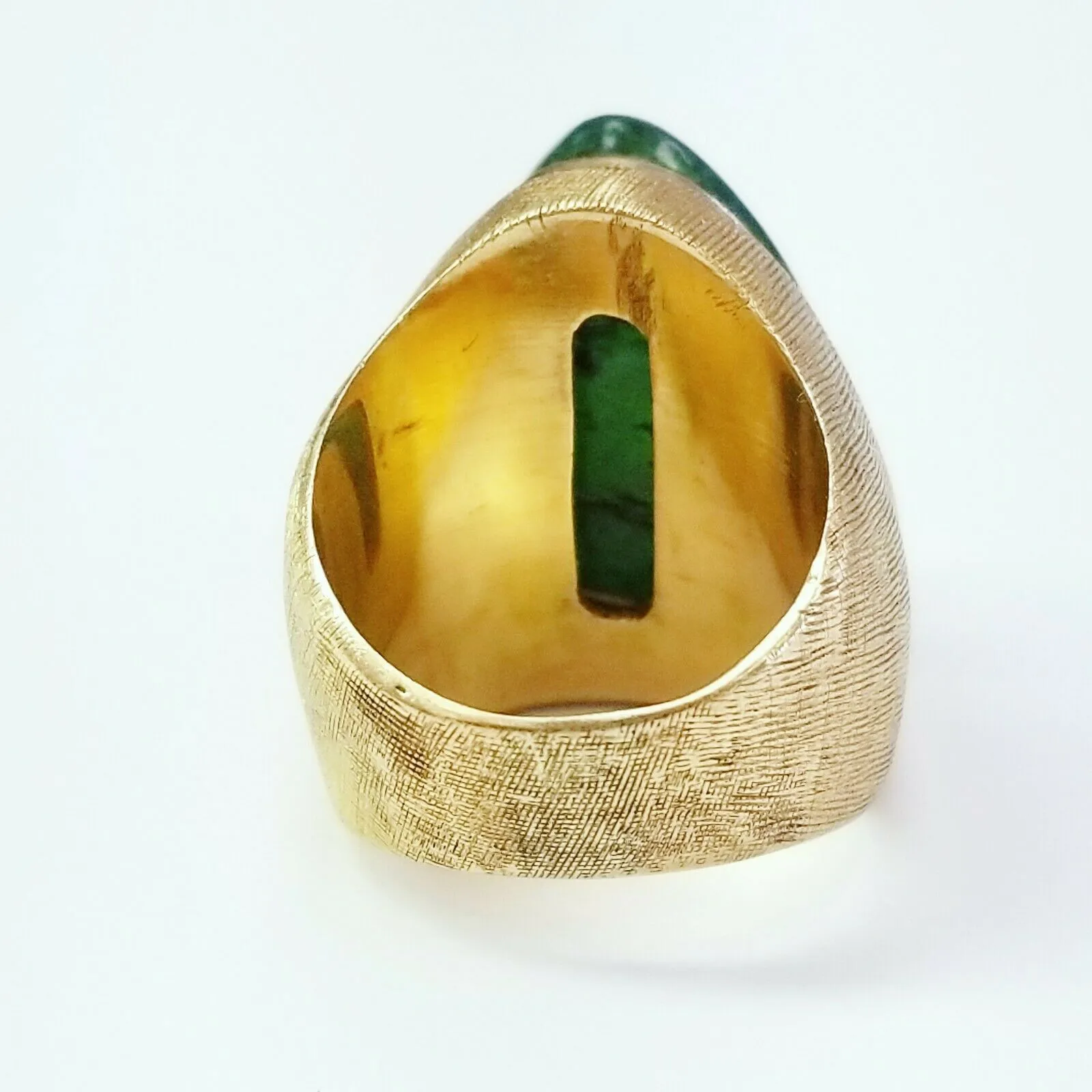 Burle Marx "Forma Livre" Carved Tourmaline and Gold Ring Vintage 1960s