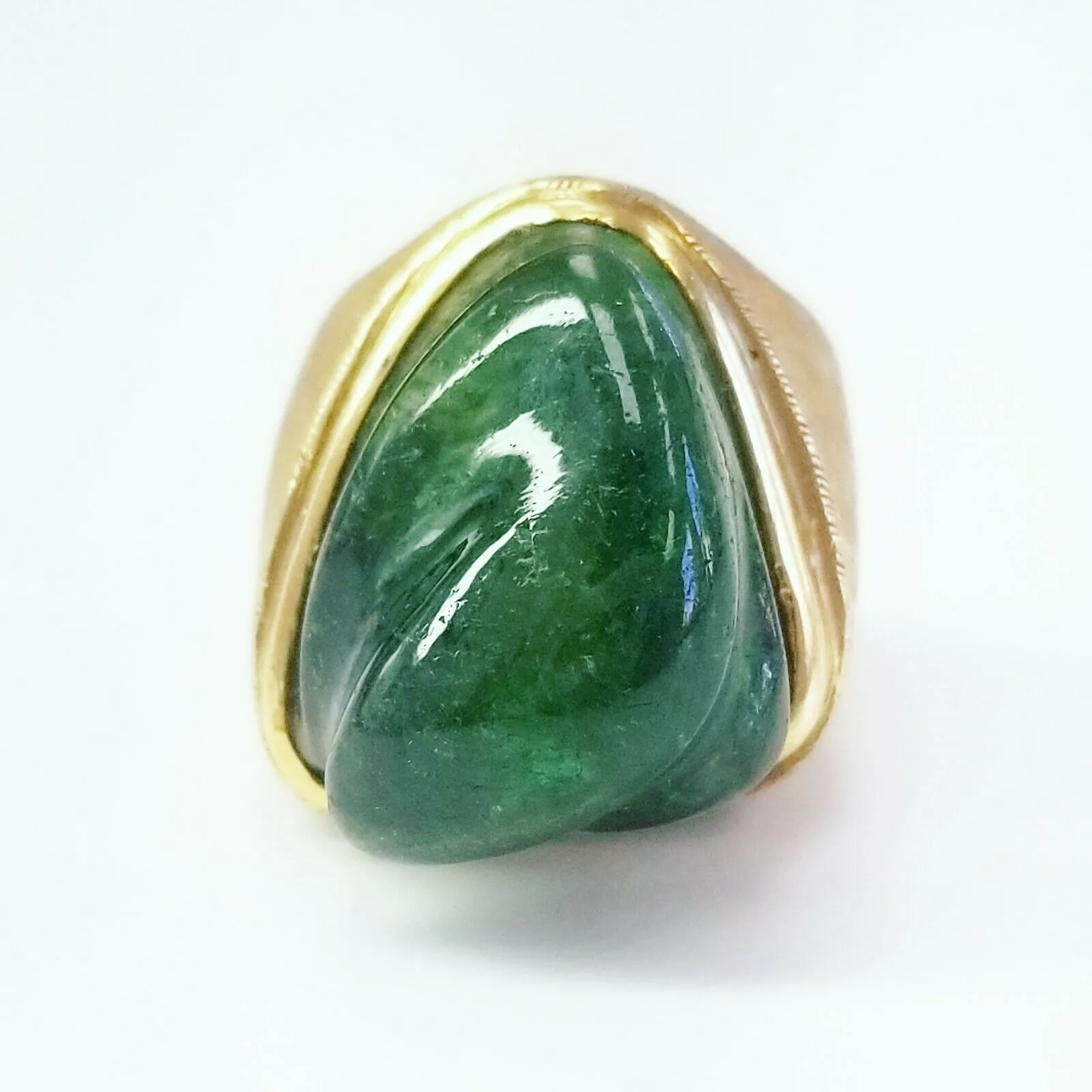 Burle Marx "Forma Livre" Carved Tourmaline and Gold Ring Vintage 1960s