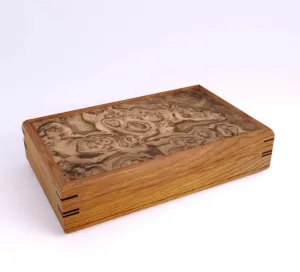 Burled Walnut Cherry Valet/Jewelry Box
