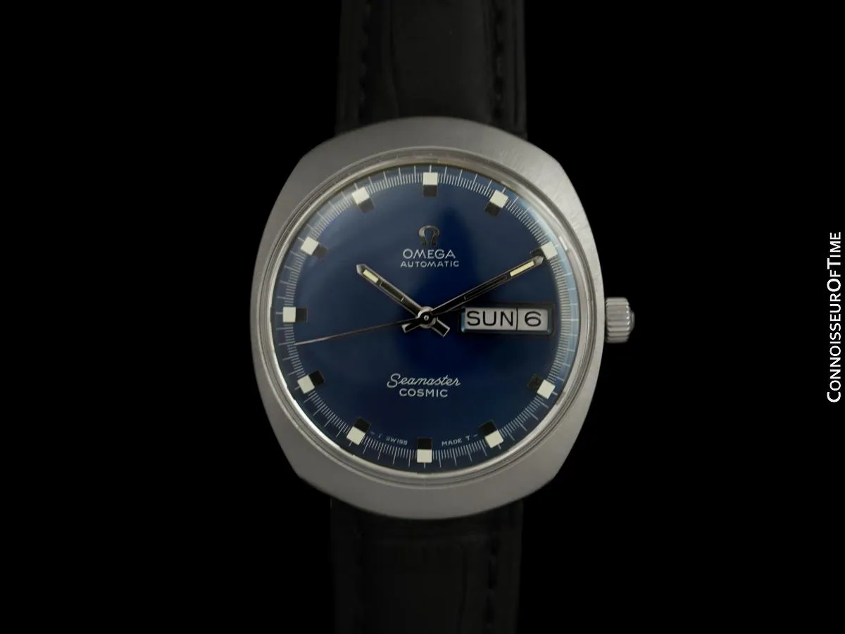 c. 1968 Omega Seamaster Cosmic Vintage Mens Day Date Cal. 752 Automatic Watch - Stainless Steel