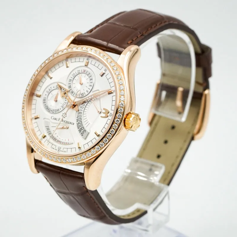 Carl F. Bucherer Manero Retrograde Diamond Bezel 18K Rose Gold 00.10901.03.16.01