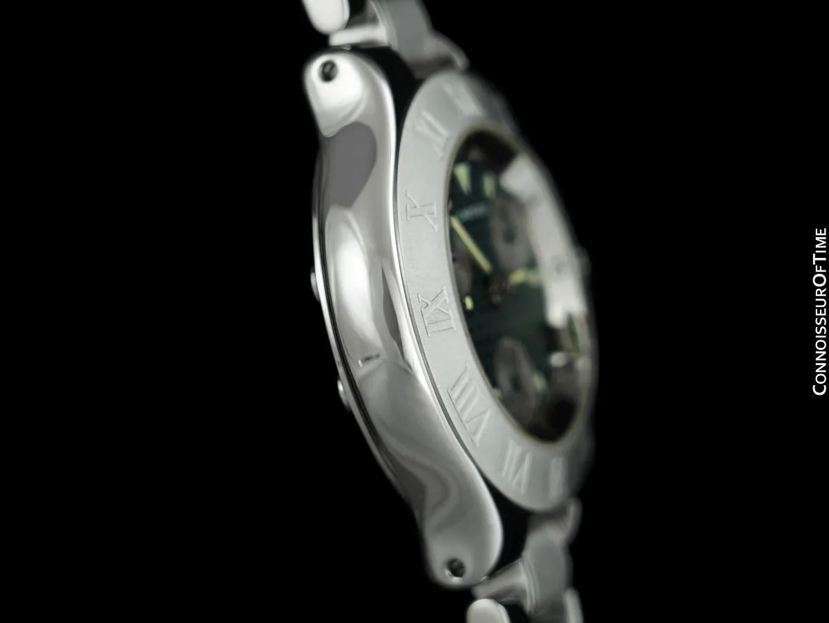 Cartier 21C Mens Chronoscaph Chronograph, Ref. 2424 - Stainless Steel