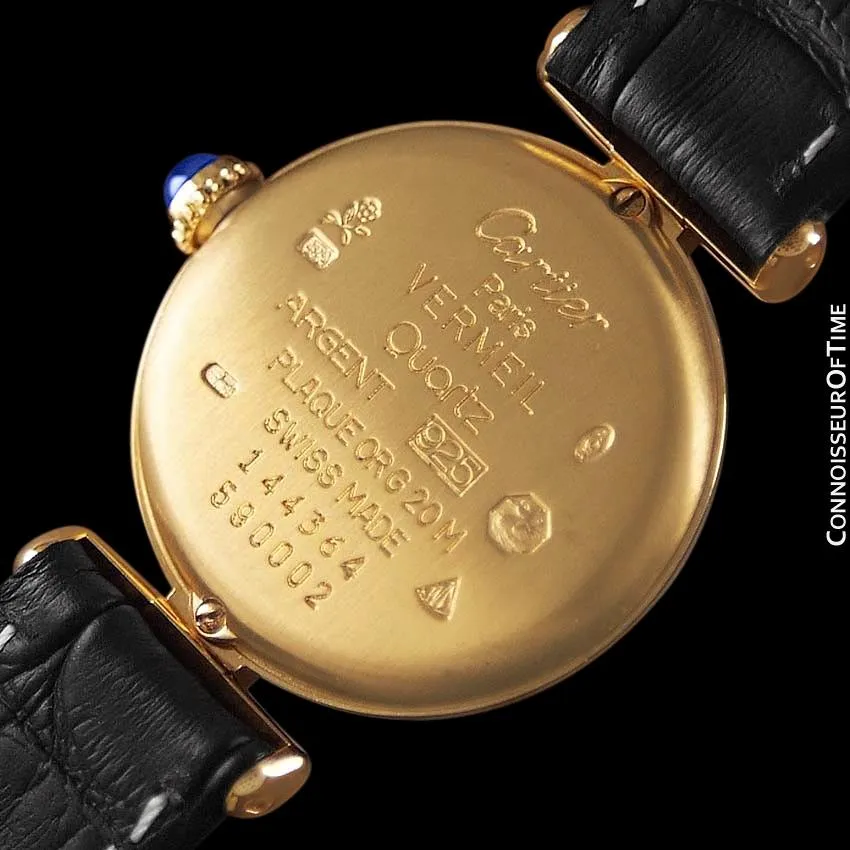 Cartier Colisee Ladies Vendome Vermeil Watch - 18K Gold over Sterling Silver