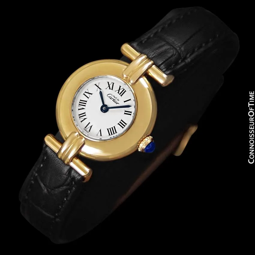Cartier Colisee Ladies Vendome Vermeil Watch - 18K Gold over Sterling Silver