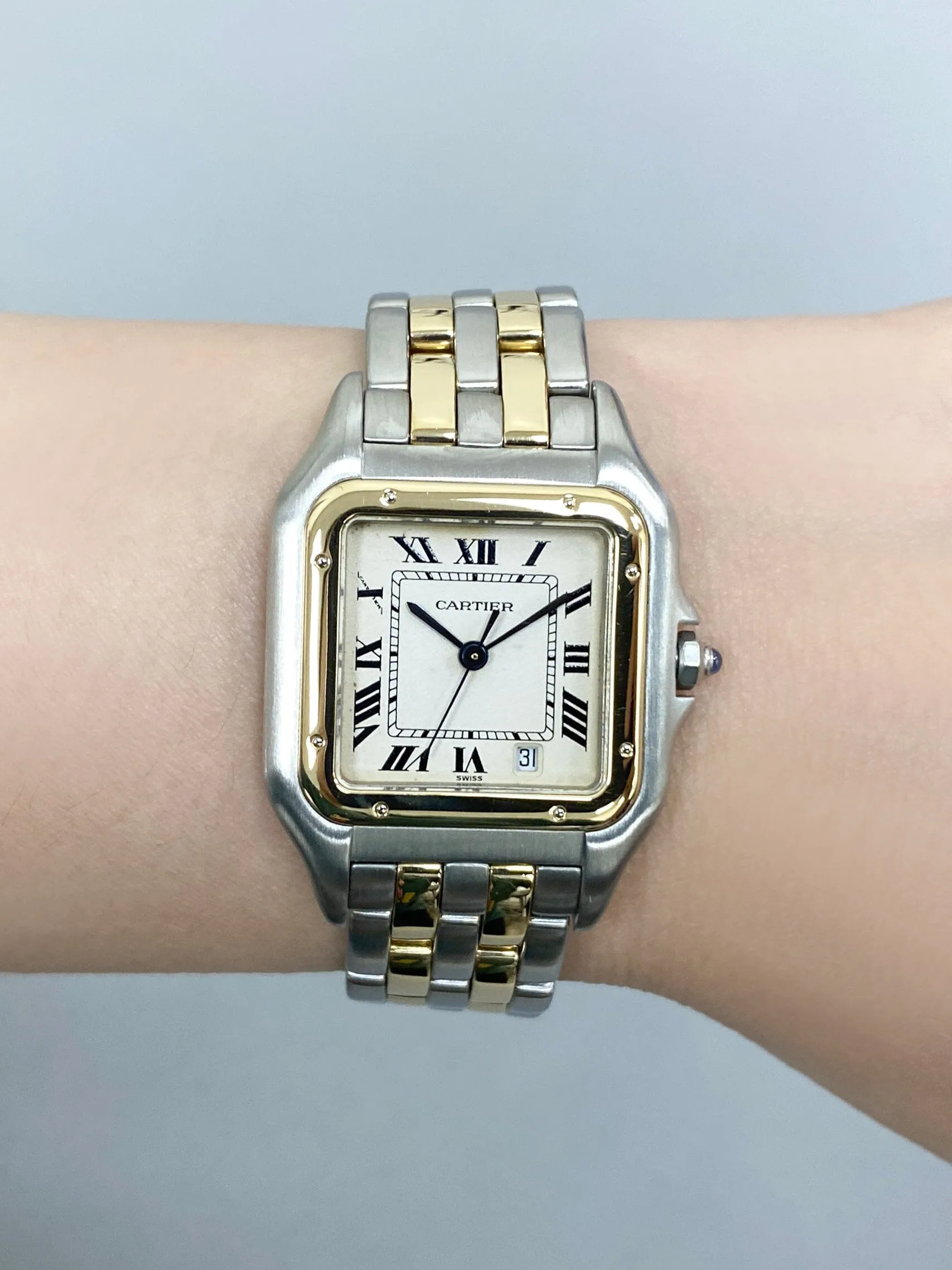 Cartier Panthere W25028B6 Midsize Two Tone Ladies Watch